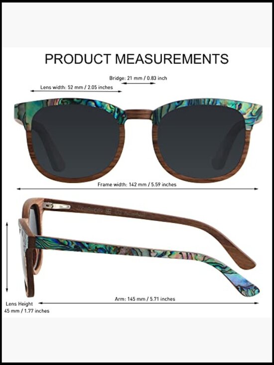 Handmade Wood Polarized Sunglasses UV Protection Bamboo Shades